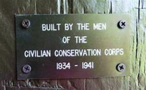 Built by the men of the Civilian Conservation Corps 1934-1941 sign